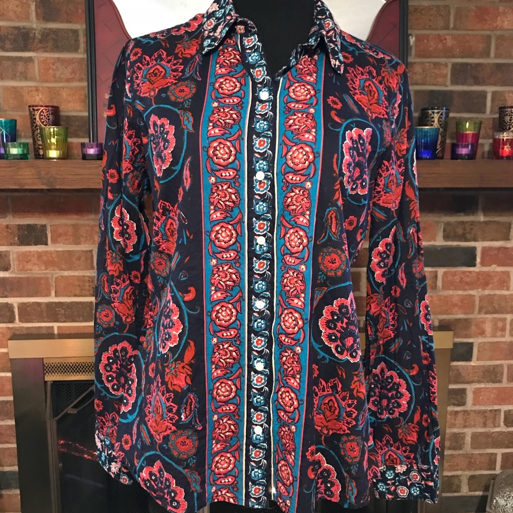 🍀Lucky Brand floral button down🍀